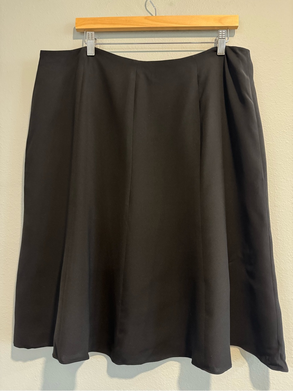 A-Line Panel 100% Silk Skirt 16 Work Classic Minimalist Classic Capsule NEW $149